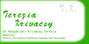 terezia krivacsy business card